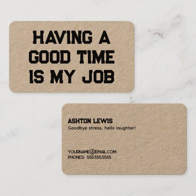 Funny Retirement Kraft Business Card (Front/Back)
