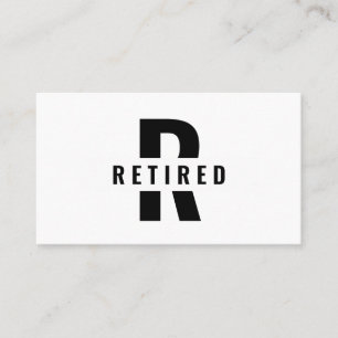 Funny Retirement Monogram Retired Ask Someone Else Business Card