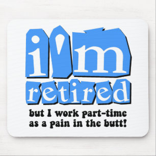 Funny retirement mouse mat