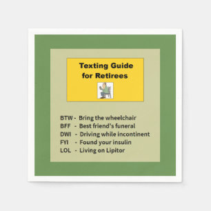 Funny Retirement Napkin