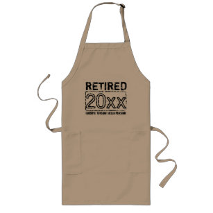 Funny retirement party BBQ apron for retired men