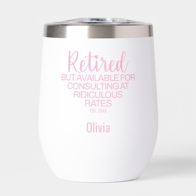 Funny Retirement Party Gift Powder Pink (Front)
