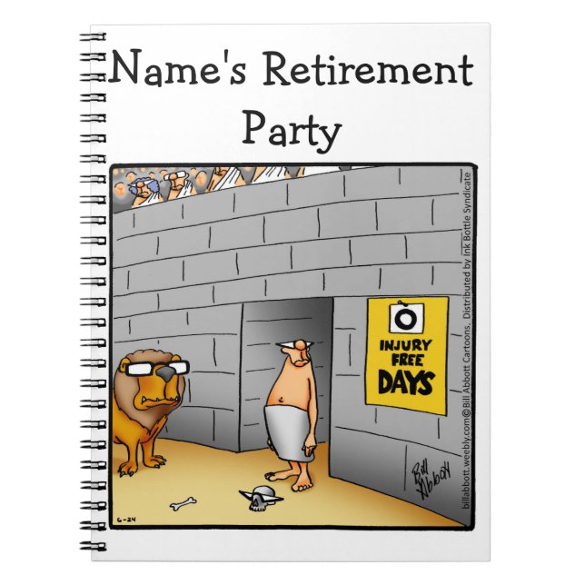 Funny Retirement Party Guest Book (Front)