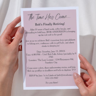 Funny Retirement Party Invitation