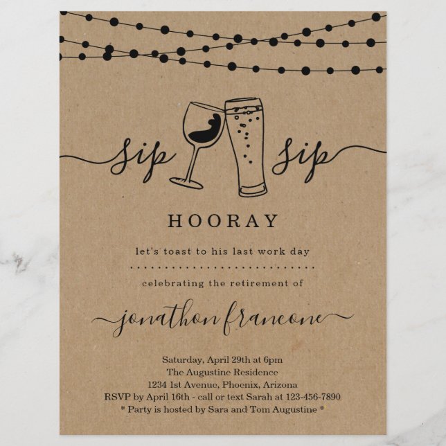 Funny Retirement Party Invitation Flyer (Front)