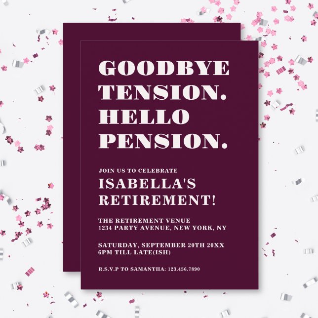 Funny Retirement Party Modern Humourous Invitation (Creator Uploaded)