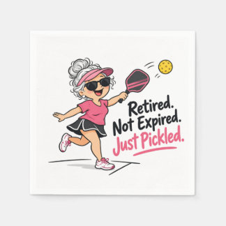Funny Retirement Pickleball Napkins
