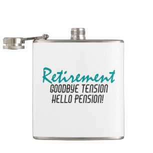Funny Retirement Quote Hip Flask