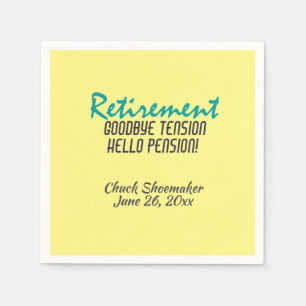 Funny Retirement Quote Personalised  Napkin
