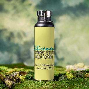 Funny Retirement Quote Personalised   Water Bottle
