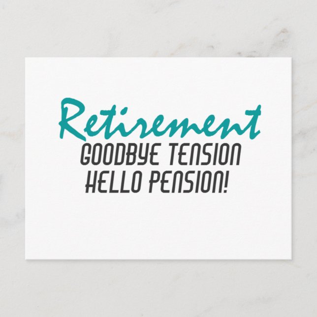 Funny Retirement Quote Postcard (Front)