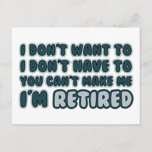 Funny Retirement Quote Postcard