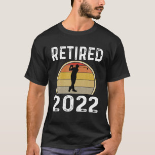 Funny Retirement Retired 2022 Golfer Golfing Sunse T-Shirt