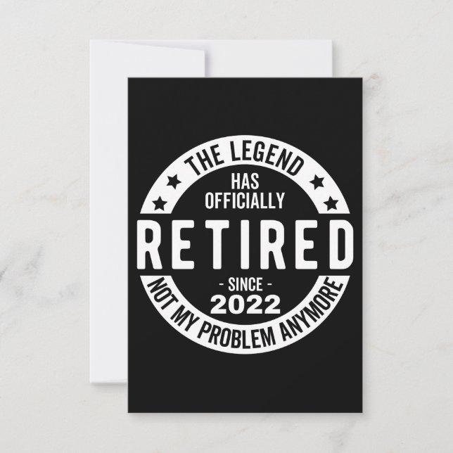 funny retirement, retired, retired firefighter, re card (Front)