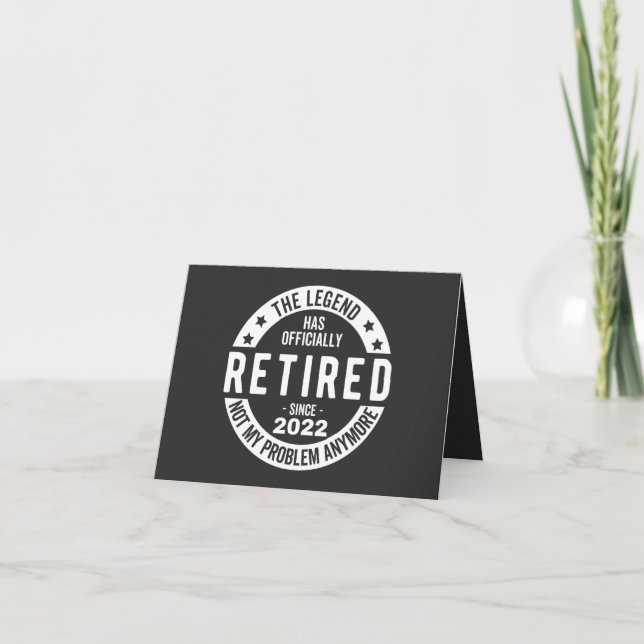 funny retirement, retired, retired firefighter, re card (Front)