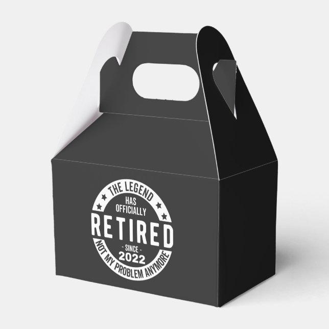 funny retirement, retired, retired firefighter, re favour box (Front Side)