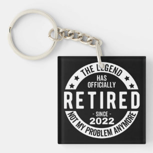 funny retirement, retired, retired firefighter, re key ring