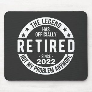 funny retirement, retired, retired firefighter, re mouse mat