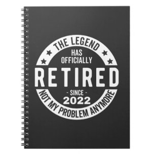 funny retirement, retired, retired firefighter, re notebook