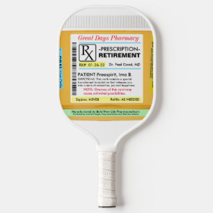 Funny Retirement RX Pickleball  Pickleball Paddle