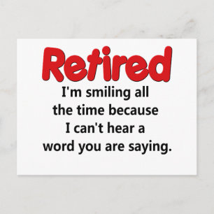 Funny Retirement Saying Postcard