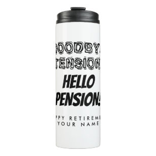 Funny retirement travel thermal mug for retiree