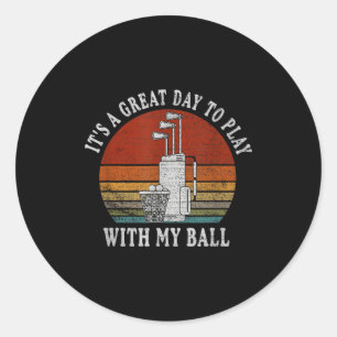 Funny Retre Golf Tee For Men Golf,funny Srt Father Classic Round Sticker