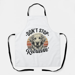 Funny Retriever Dog Vintage Engraving Graphic Tee_ Apron