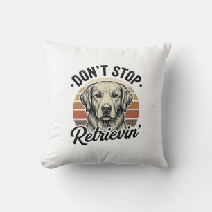 Funny Retriever Dog Vintage Engraving Graphic Tee_ Cushion