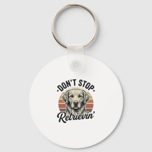 Funny Retriever Dog Vintage Engraving Graphic Tee_ Key Ring