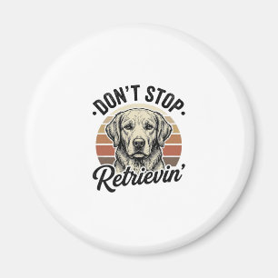 Funny Retriever Dog Vintage Engraving Graphic Tee_ Magnet