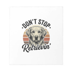 Funny Retriever Dog Vintage Engraving Graphic Tee_ Notepad