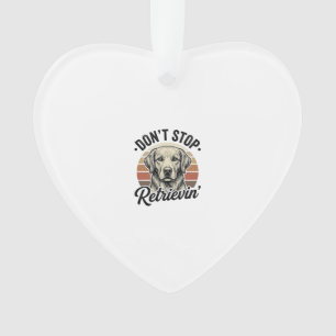 Funny Retriever Dog Vintage Engraving Graphic Tee_ Ornament