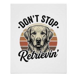 Funny Retriever Dog Vintage Engraving Graphic Tee_ Poster