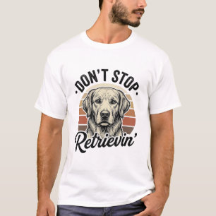 Funny Retriever Dog Vintage Engraving Graphic Tee_ T-Shirt
