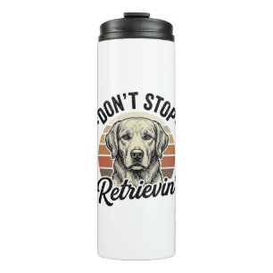 Funny Retriever Dog Vintage Engraving Graphic Tee_ Thermal Tumbler