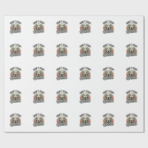 Funny Retriever Dog Vintage Engraving Graphic Tee_ Wrapping Paper