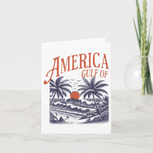 Funny Retro 2025 Grunge Design, Gulf Of Usa Americ Card