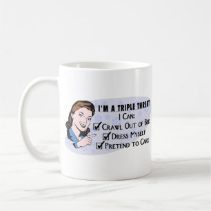 Funny Retro 50's Sarcastic Woman: Triple Threat Coffee Mug