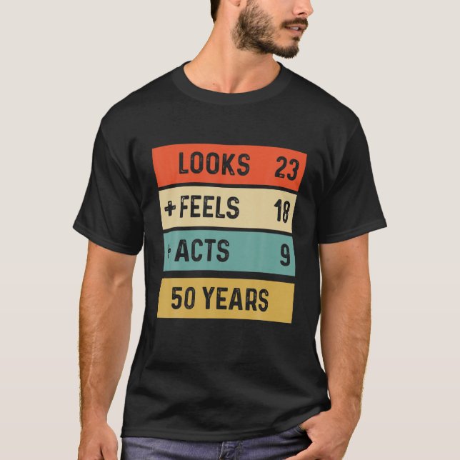 Funny Retro 50Th Birthday 50 Years Old Born In 197 T-Shirt (Front)