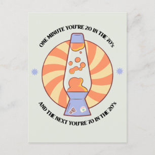 Funny Retro 70's  Postcard