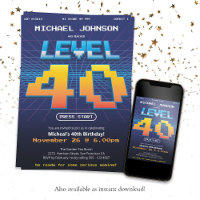 Funny Retro 80s 40th Birthday Party