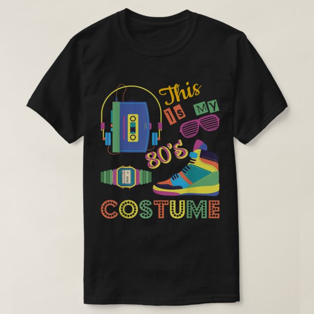 Funny Retro 80s Costume Party Design T-Shirt (Design Front)