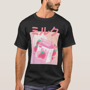 Funny Retro 90S Japanese Kawaii Strawberry Milk T-Shirt