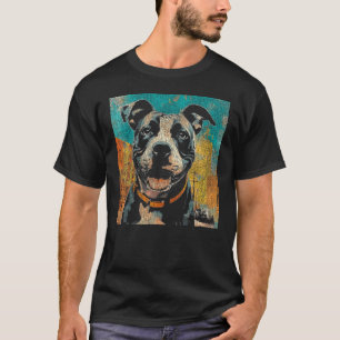 Funny Retro American Pit Bull Terrier Dog Vintage T-Shirt