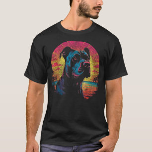 Funny Retro American Pit Bull Terrier Dog Vintage T-Shirt