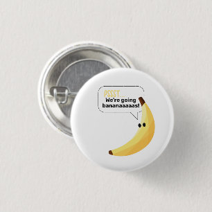 Funny Retro Banana Party Favours Puns Editable 3 Cm Round Badge