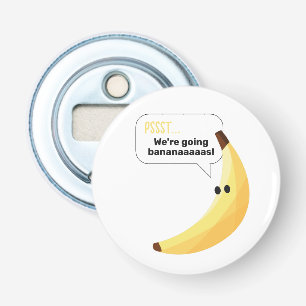 Funny Retro Banana Party Favours Puns Editable Bottle Opener