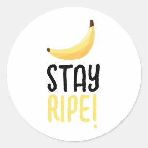 Funny Retro Banana Party Favours Puns Editable Classic Round Sticker