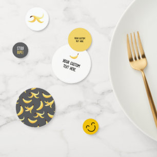 Funny Retro Banana Party Favours Puns Editable Confetti
